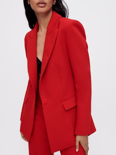 Traje de chaqueta rojo Maje segunda mano photo 2