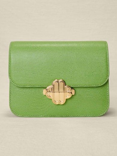 Clover bag in lizard-effect leather Maje second-hand photo 1