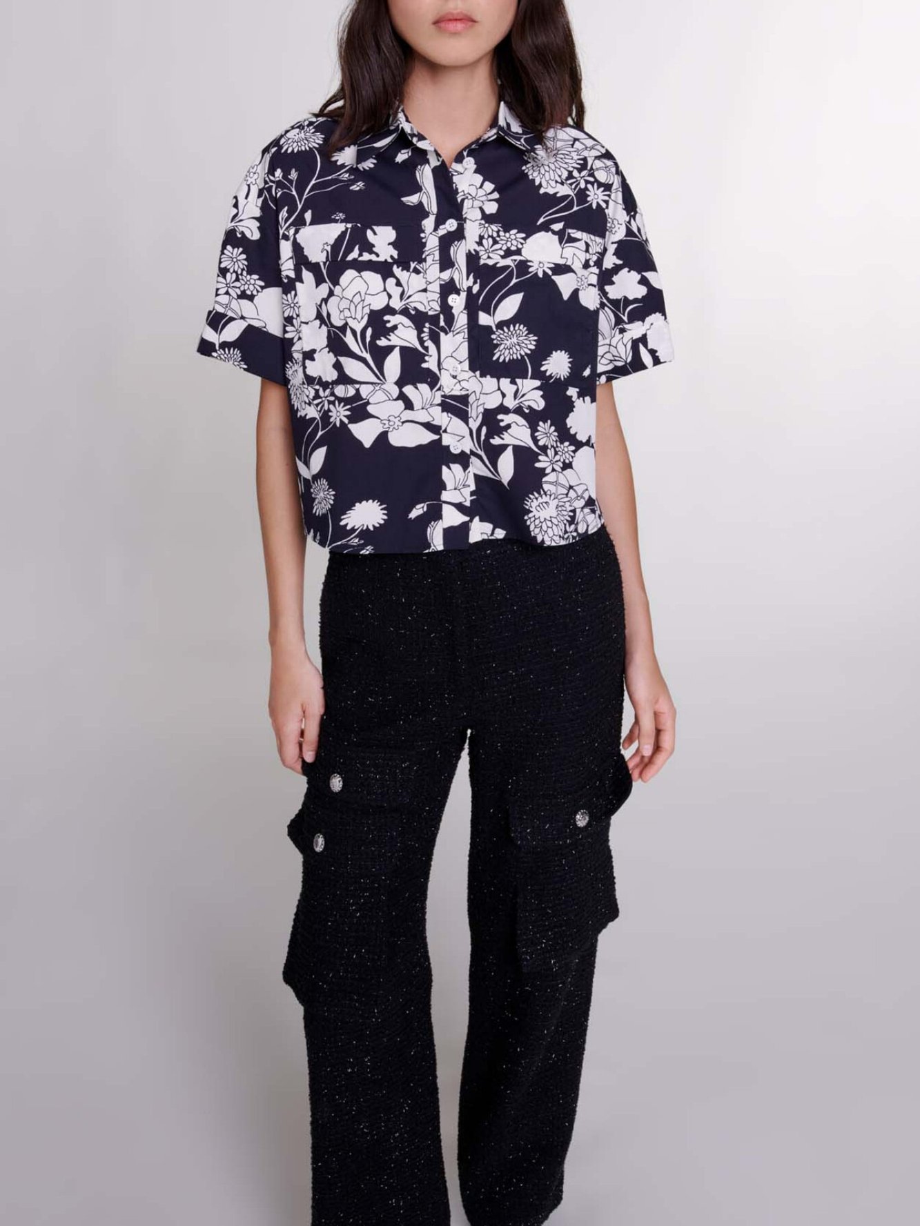 Pantalon en tweed Maje seconde main photo 4