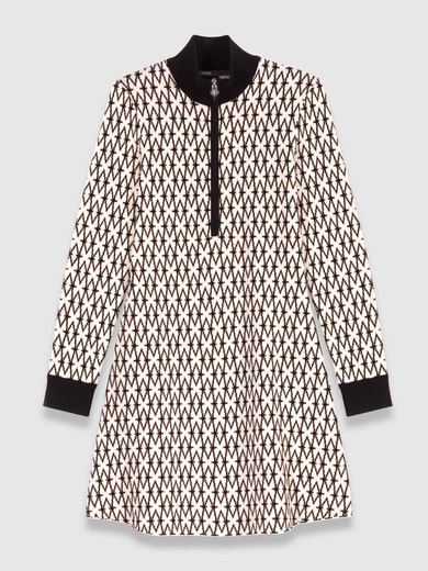 Kurzes Jacquard-Monogramm-Kleid Maje Second-Hand photo 1