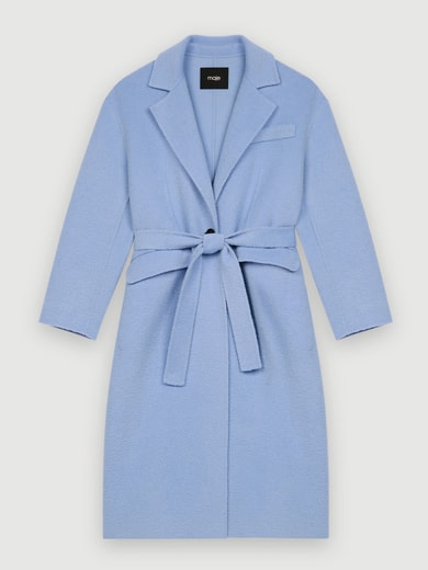 Manteau bleu croisé devant Maje seconde main photo 1