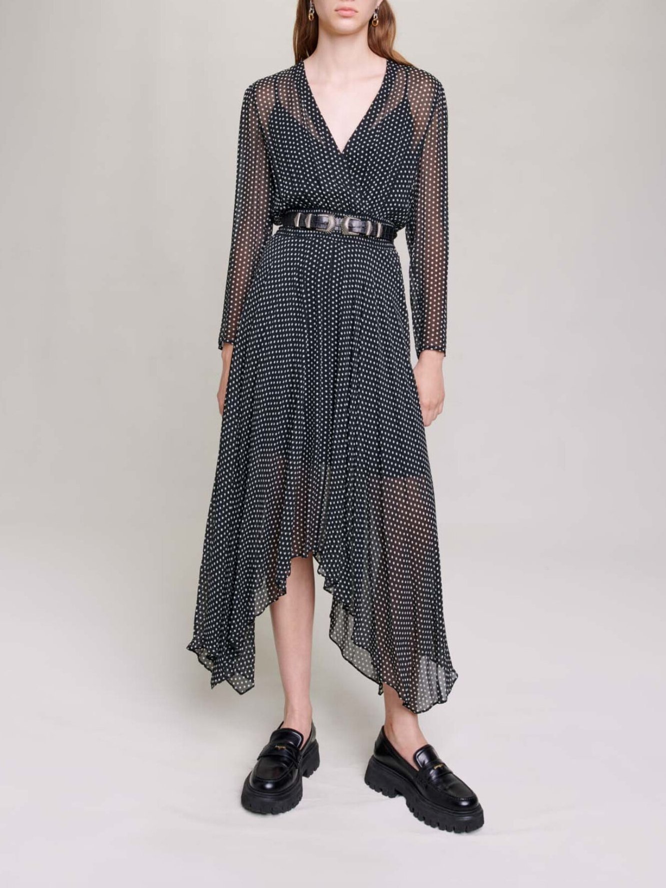 Photo produit Robe mi-longue à pois numéro 0