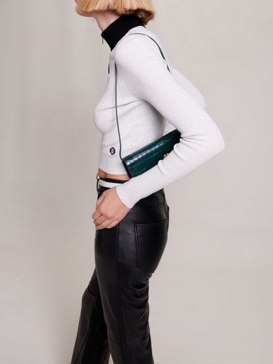 Pull court en maille fantaisie Maje seconde main photo 2