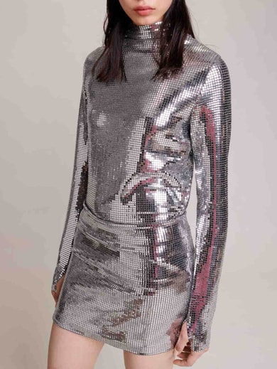 Short skirt with rhinestones Maje second-hand photo 2