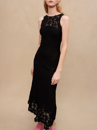 Robe longue en crochet Maje seconde main photo 2