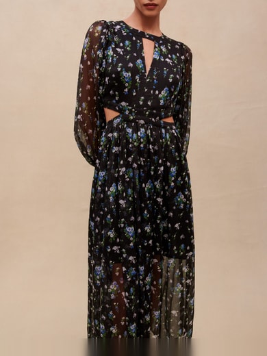 Long cut-out dress Maje second-hand photo 2