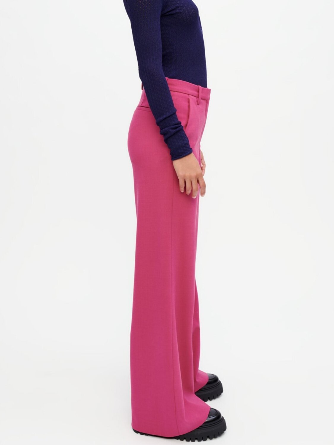 Wide-leg stretch tailoring pants Maje second-hand photo 4