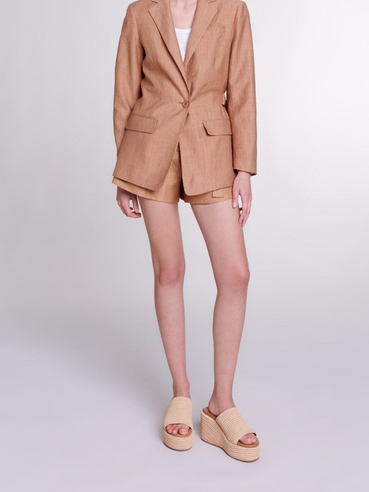 Veste de tailleur en lin Maje seconde main photo 1