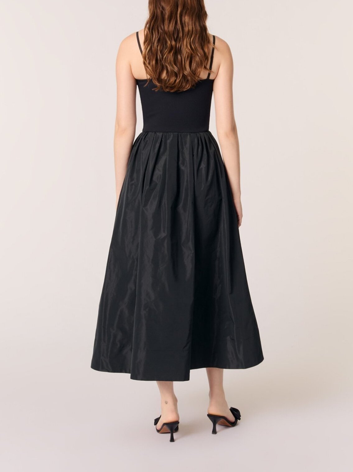Vestido con corpiño de punto y tafetán Maje segunda mano photo 4