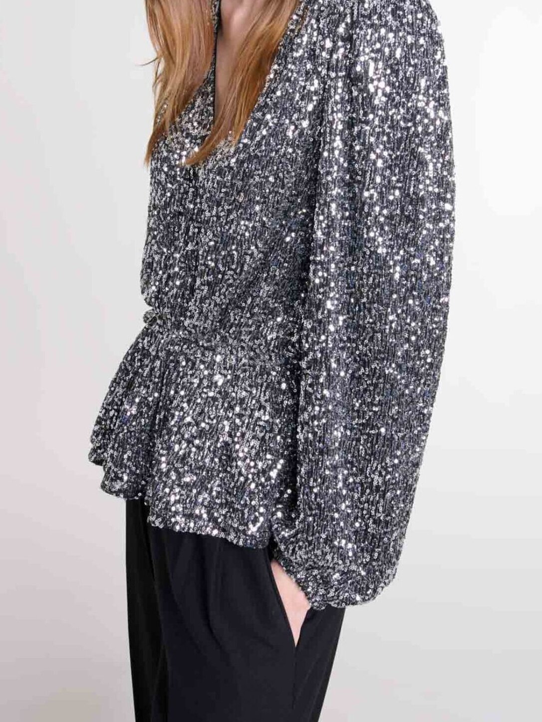 Smocked sequin top Maje second-hand photo 4