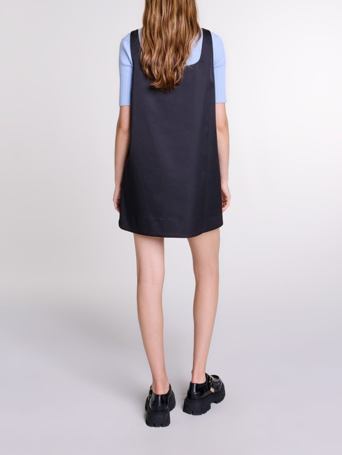 Satin pinafore dress Maje second-hand photo 3