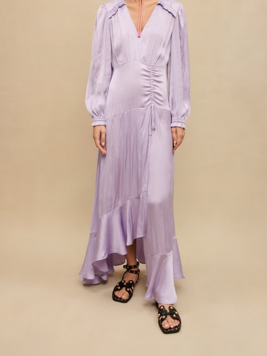Robe longue fluide satinée Maje seconde main photo 2