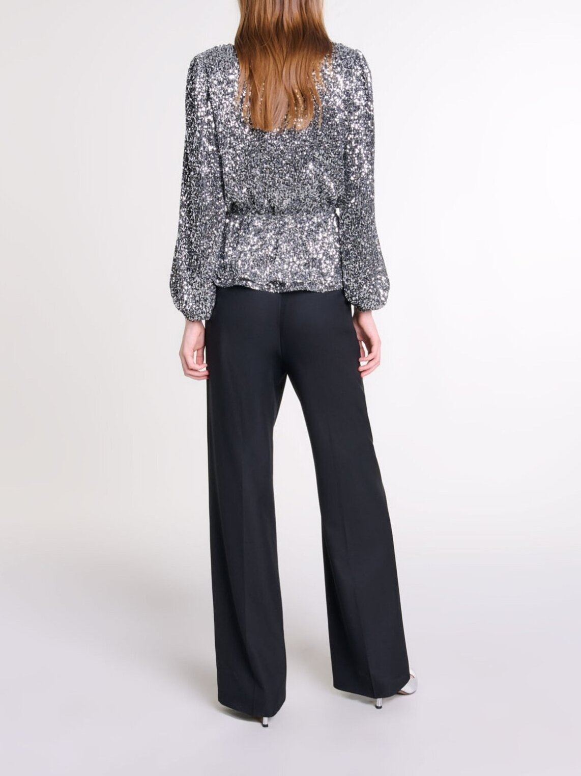 Smocked sequin top Maje second-hand photo 3