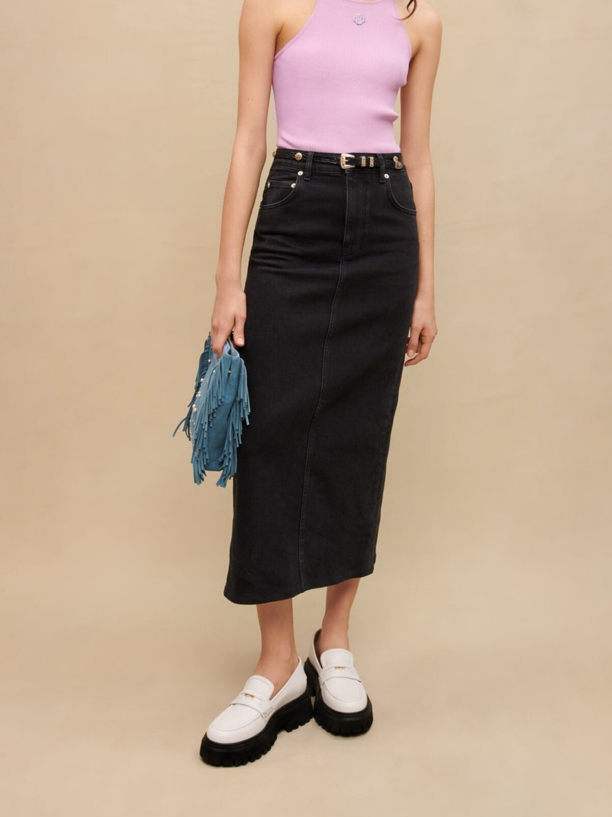 Product photo Long denim skirt number 1
