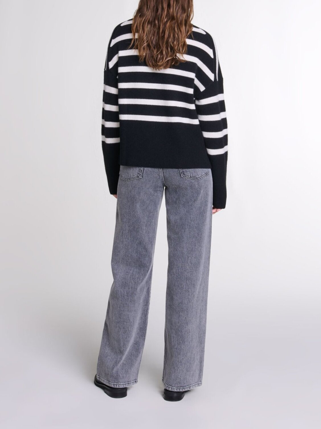 Stripe print high-neck jumper Maje second-hand photo 3