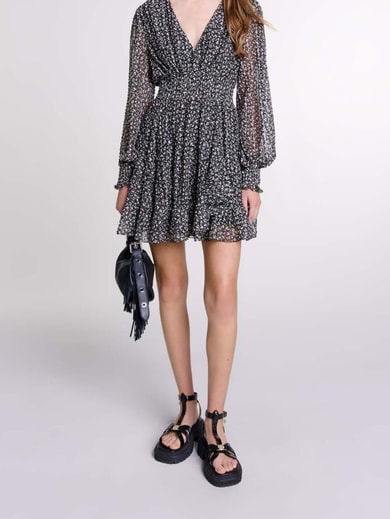Kurzes ausgestelltes Kleid Maje Second-Hand photo 2