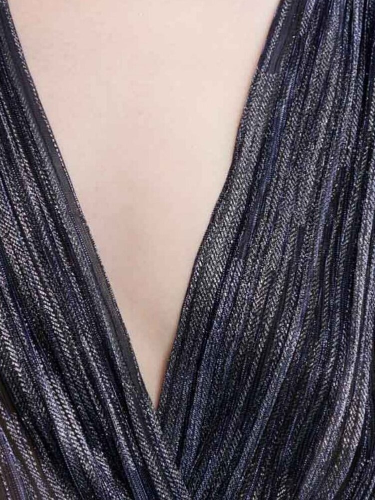 Vestido lamé drapeado Maje segunda mano photo 5