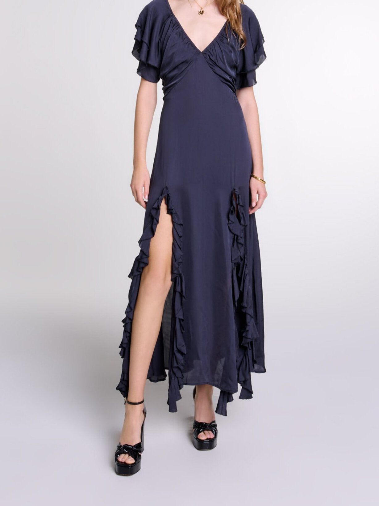Robe longue dos ouvert Maje seconde main photo 3