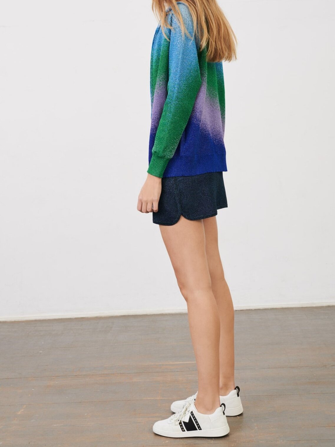 Cardigan à capuche en maille lurex Maje seconde main photo 4