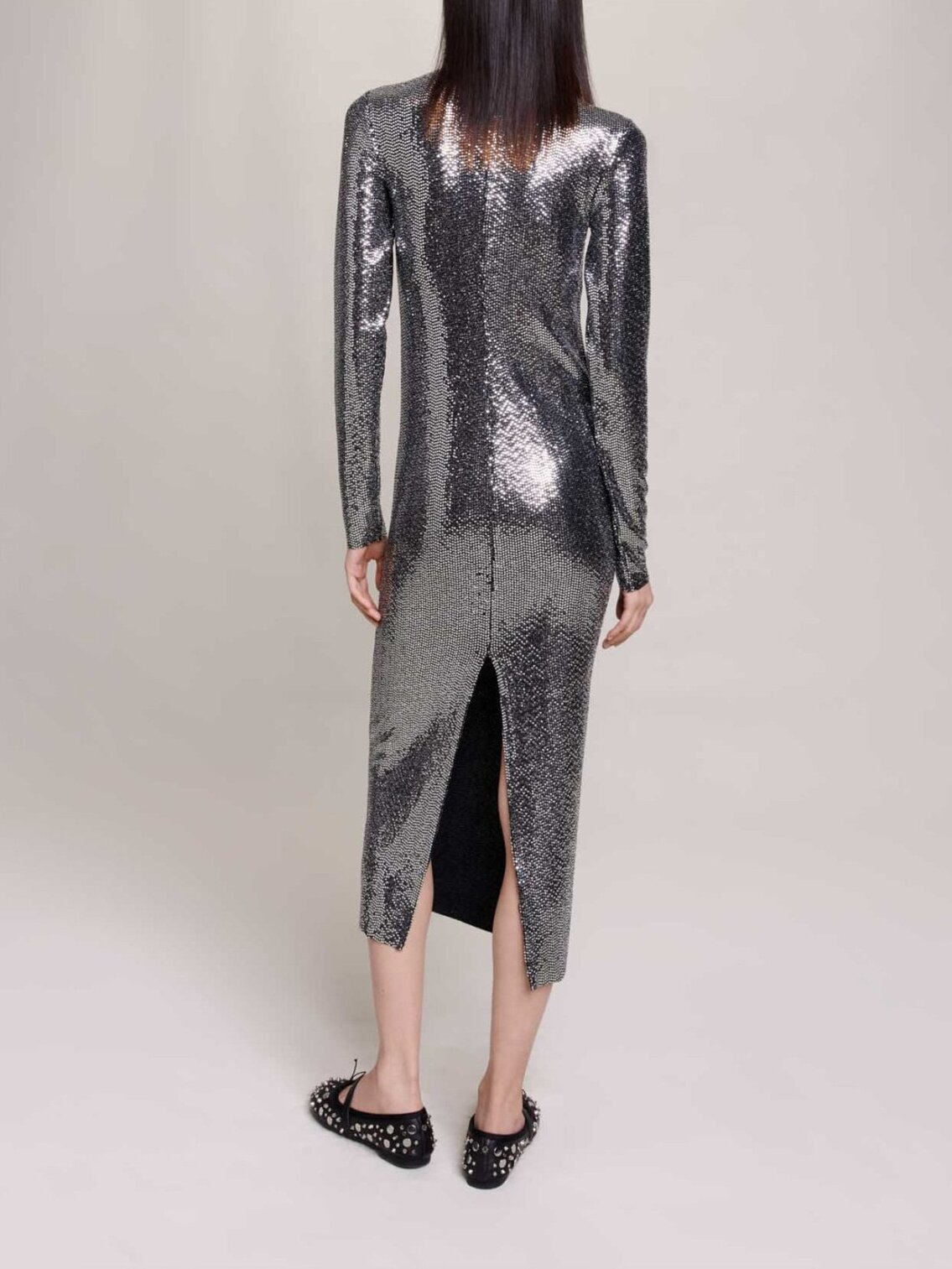Glitter maxi dress Maje second-hand photo 4