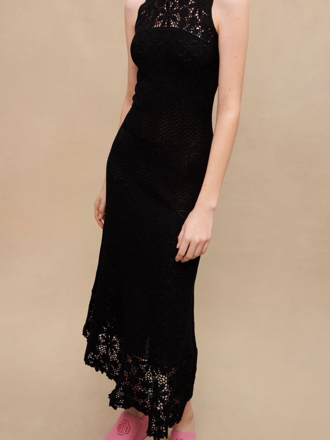 Robe longue en crochet Maje seconde main photo 3