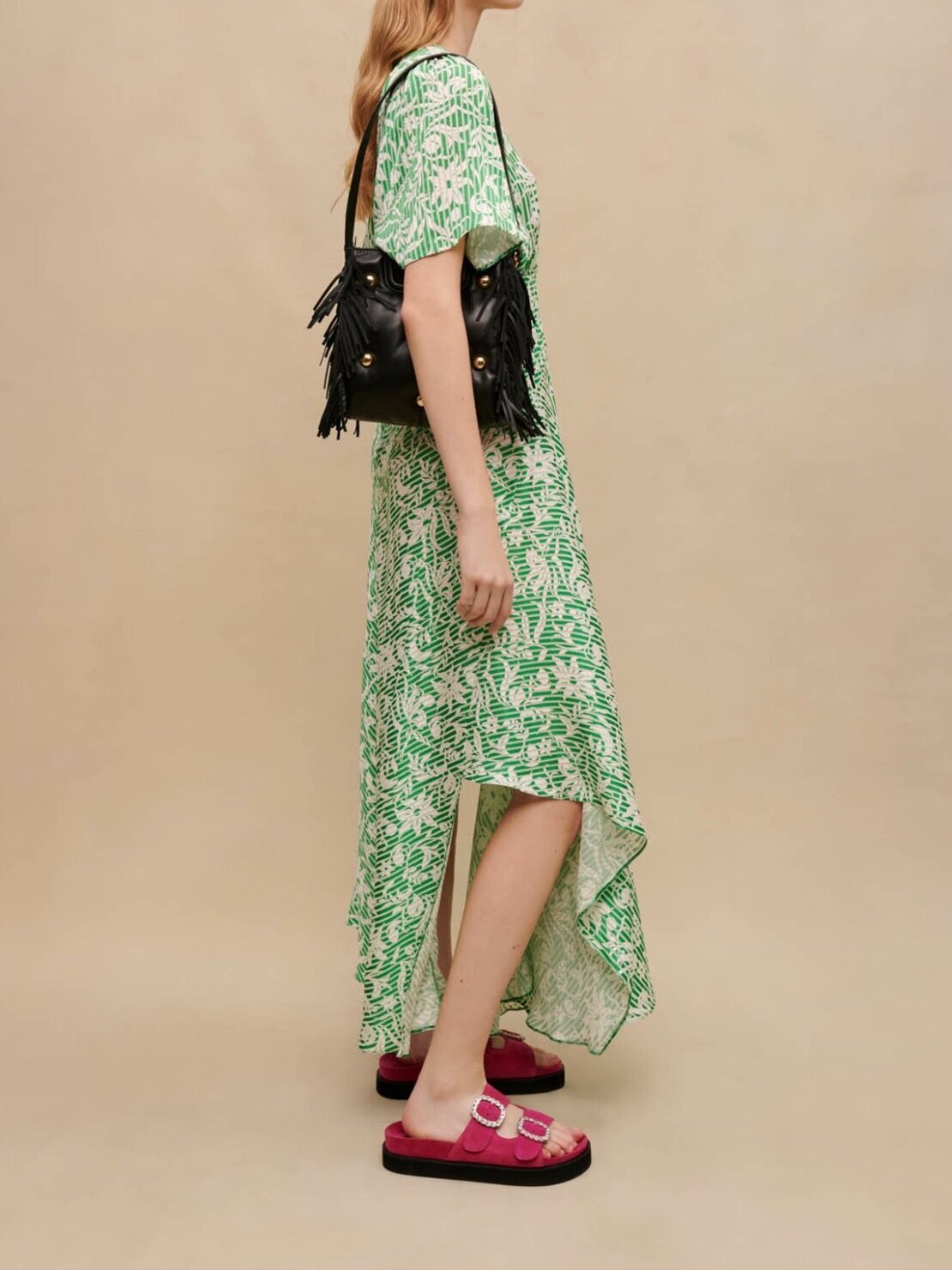 Robe longue asymétrique Maje seconde main photo 4