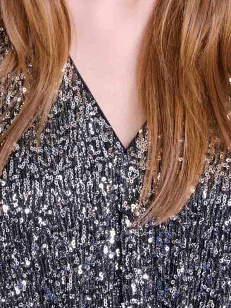 Smocked sequin top Maje second-hand photo 5