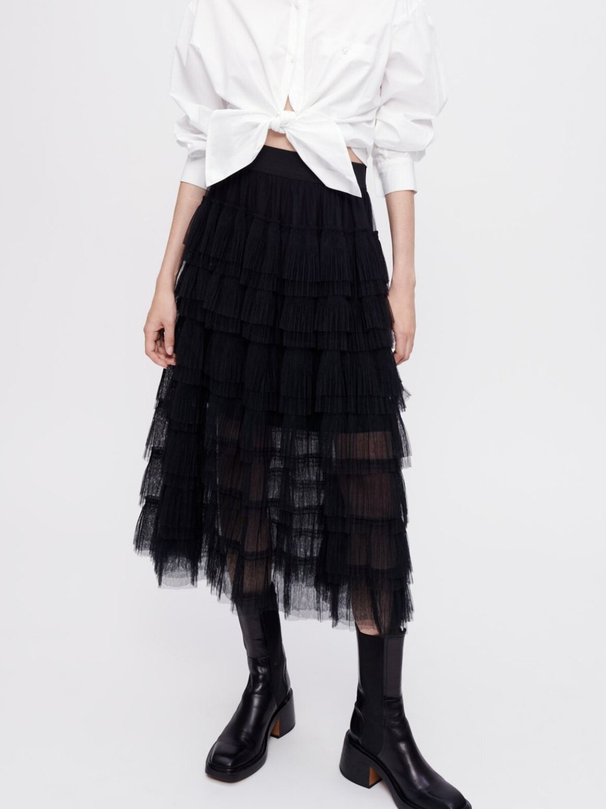 Tulle midi skirt Maje second-hand photo 4