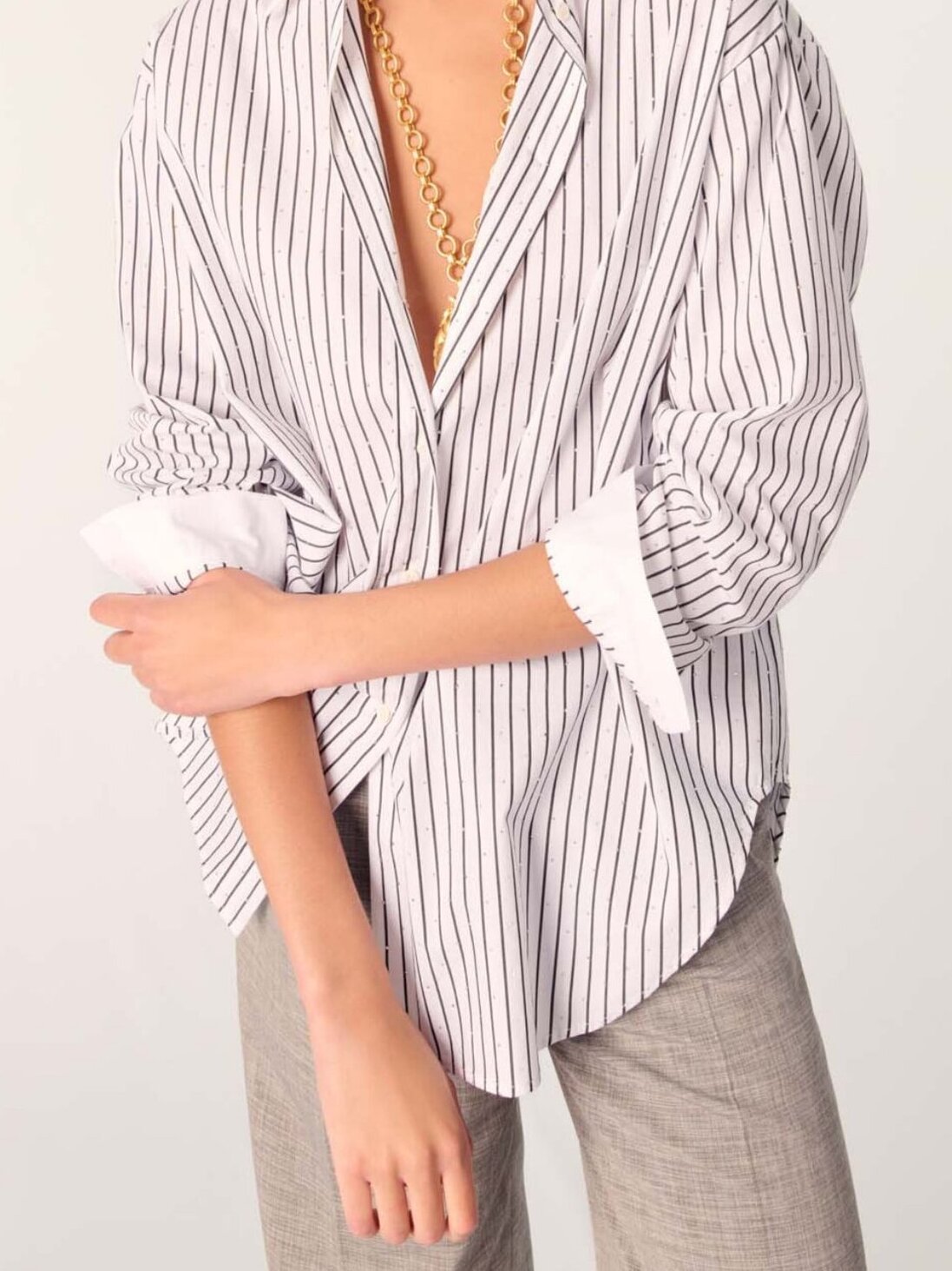 Chemise strassée à rayures Maje seconde main photo 4