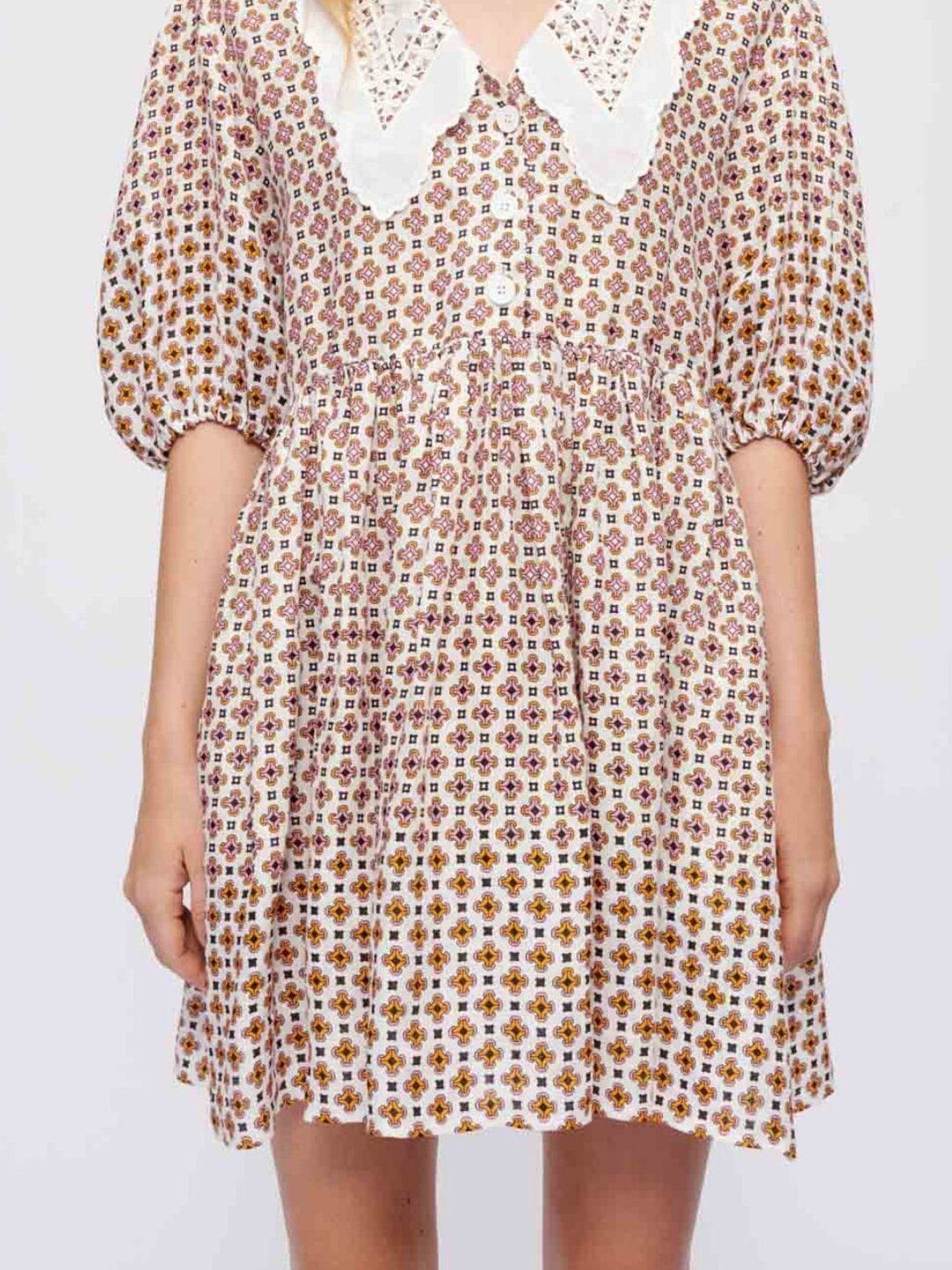 Vestido de lino estampado Maje segunda mano photo 3