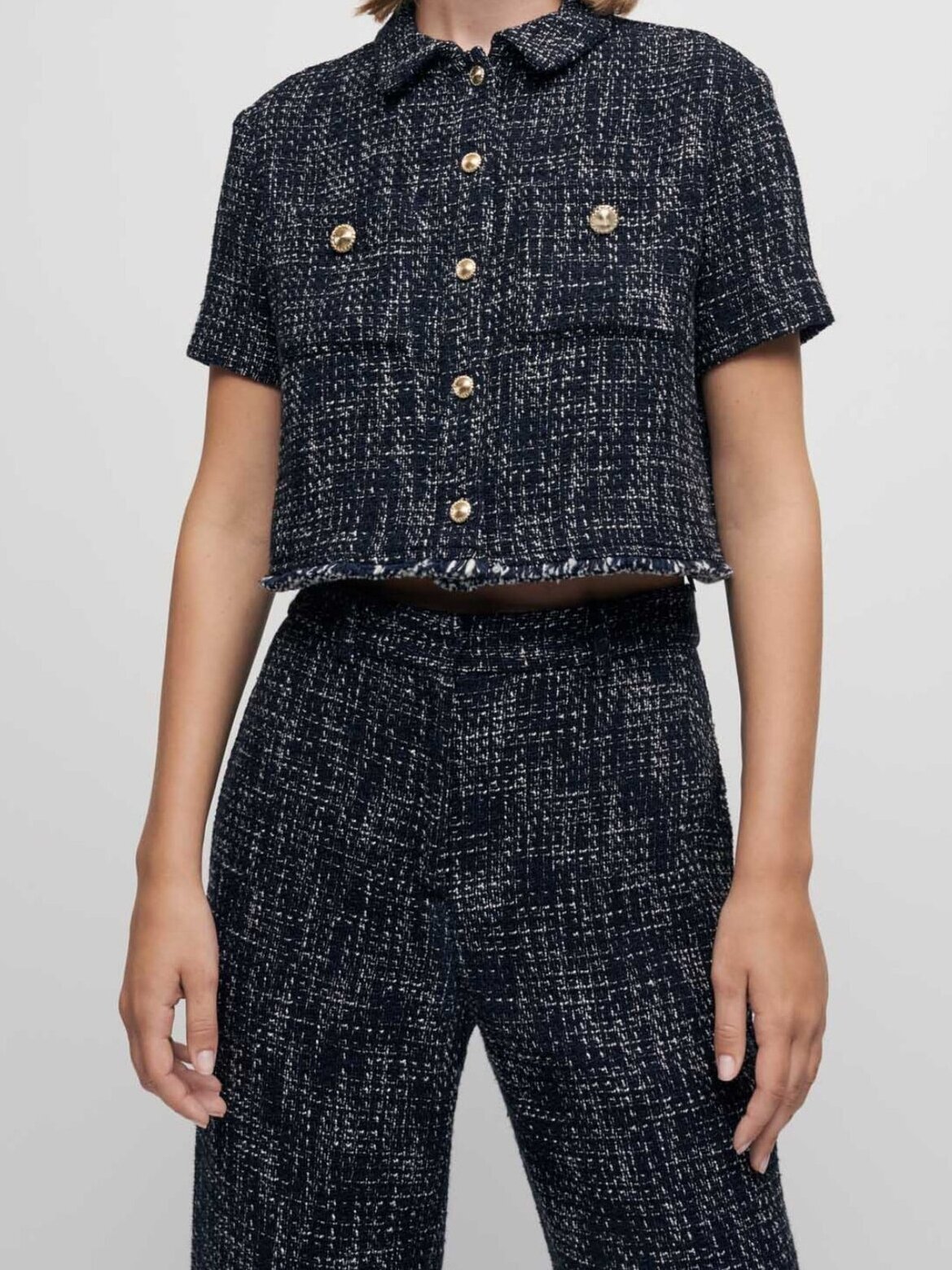 Chemise courte façon tweed Maje seconde main photo 2