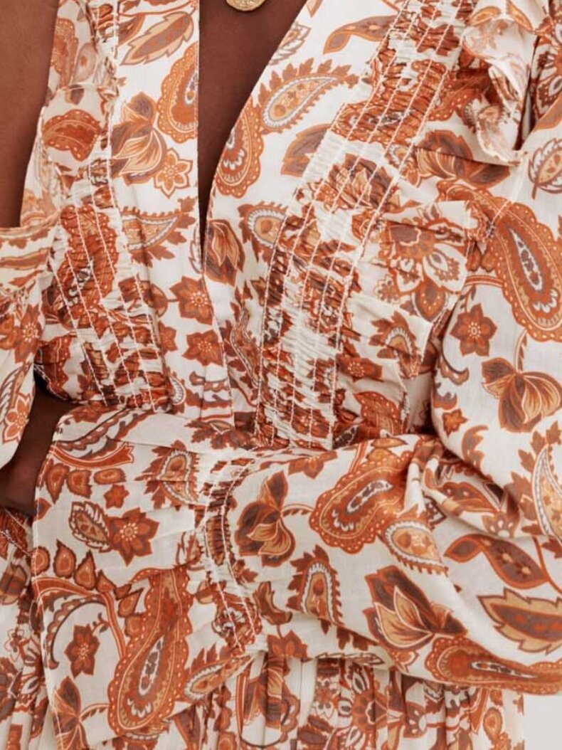 Vestido de algodón estampado Maje segunda mano photo 2
