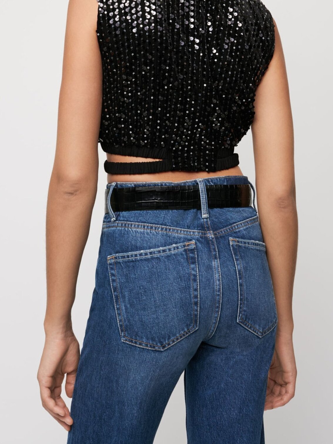 Sequin crop top Maje second-hand photo 5
