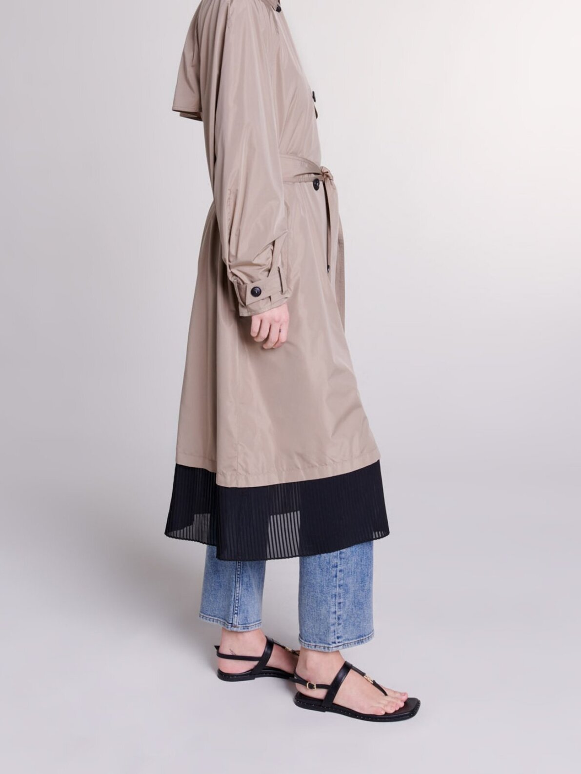 Contrast trench coat Maje second-hand photo 3