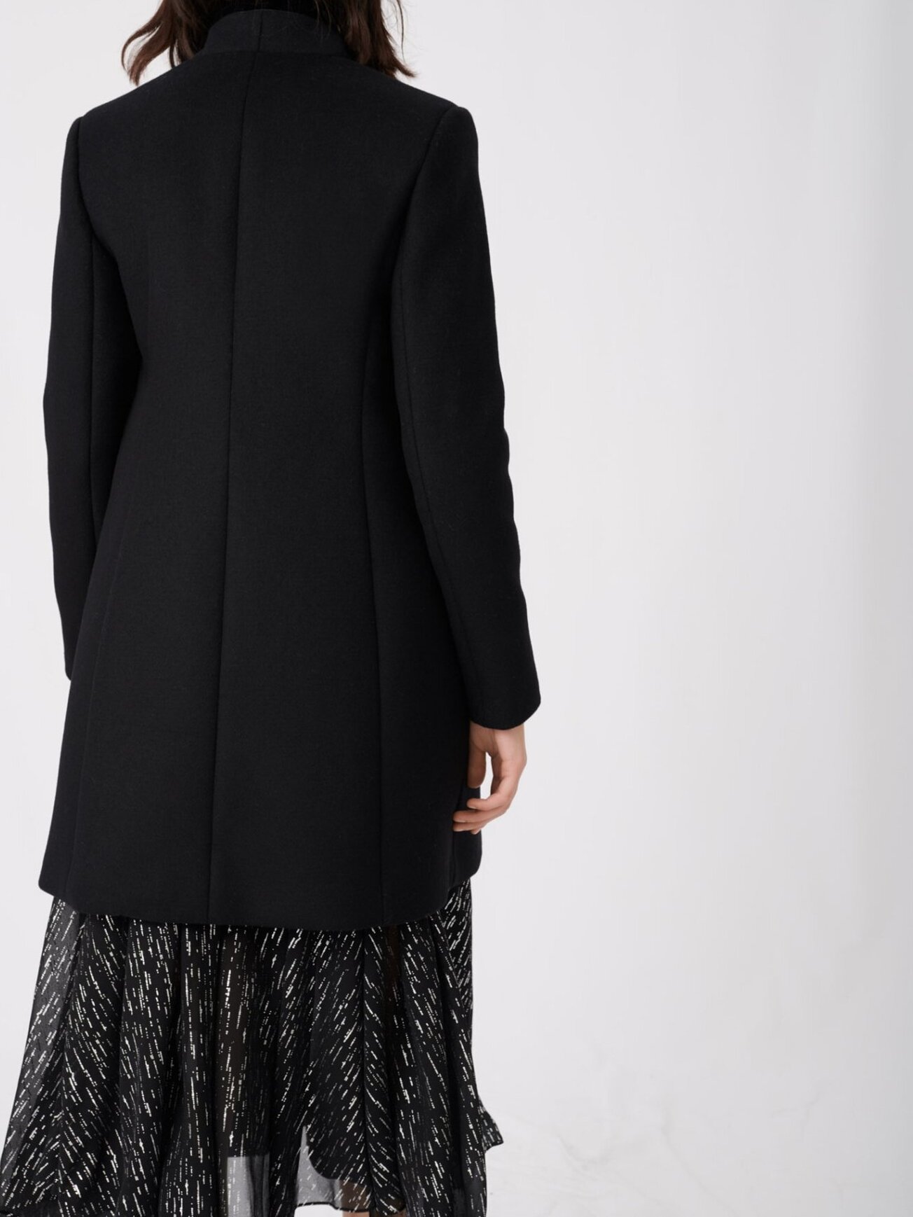Manteau en drap de laine et velours Maje seconde main photo 6