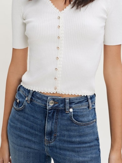 Pull en maille finitions croquets Maje seconde main photo 2