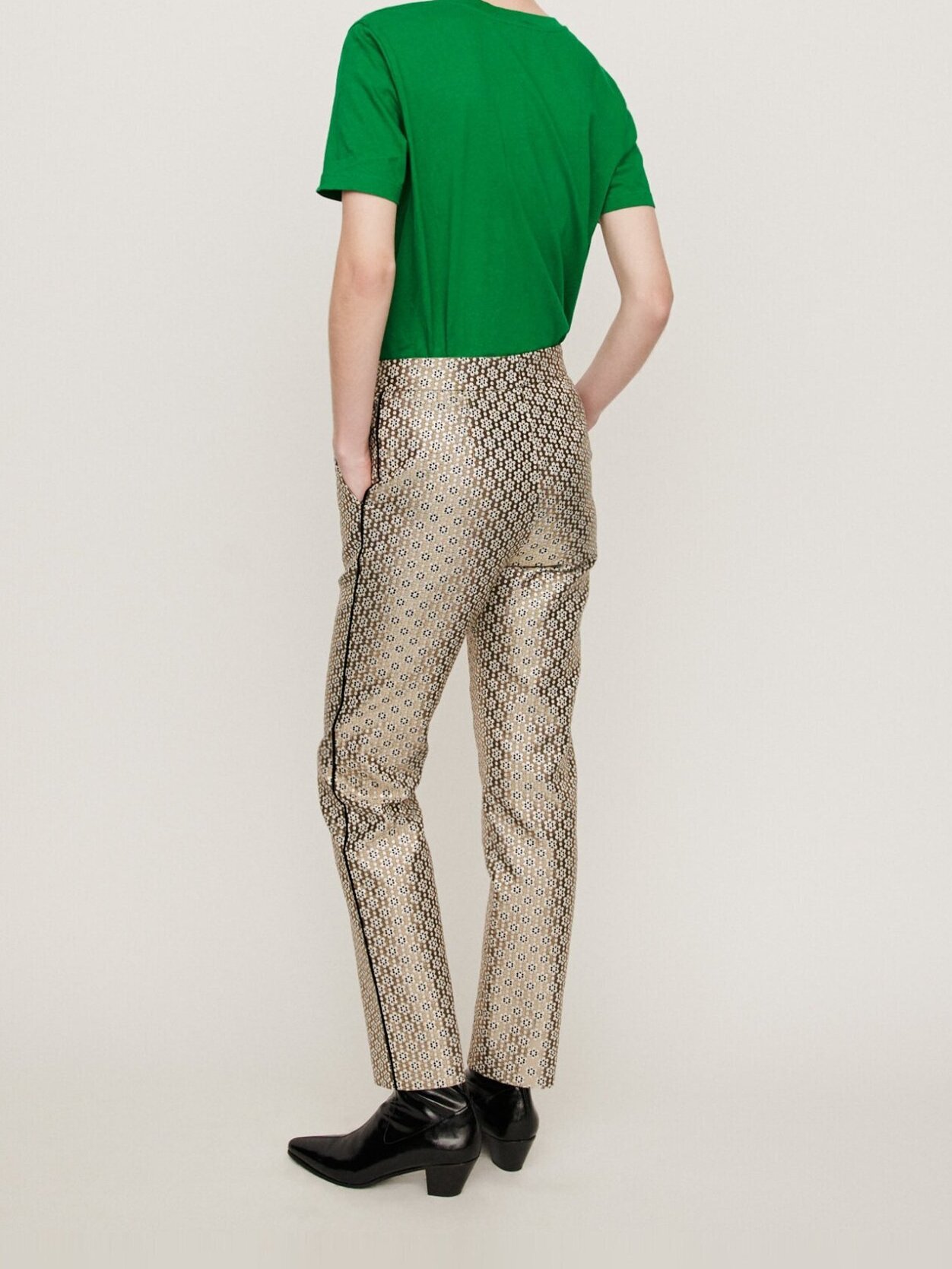 Pantalon en jacquard Lurex Maje seconde main photo 4