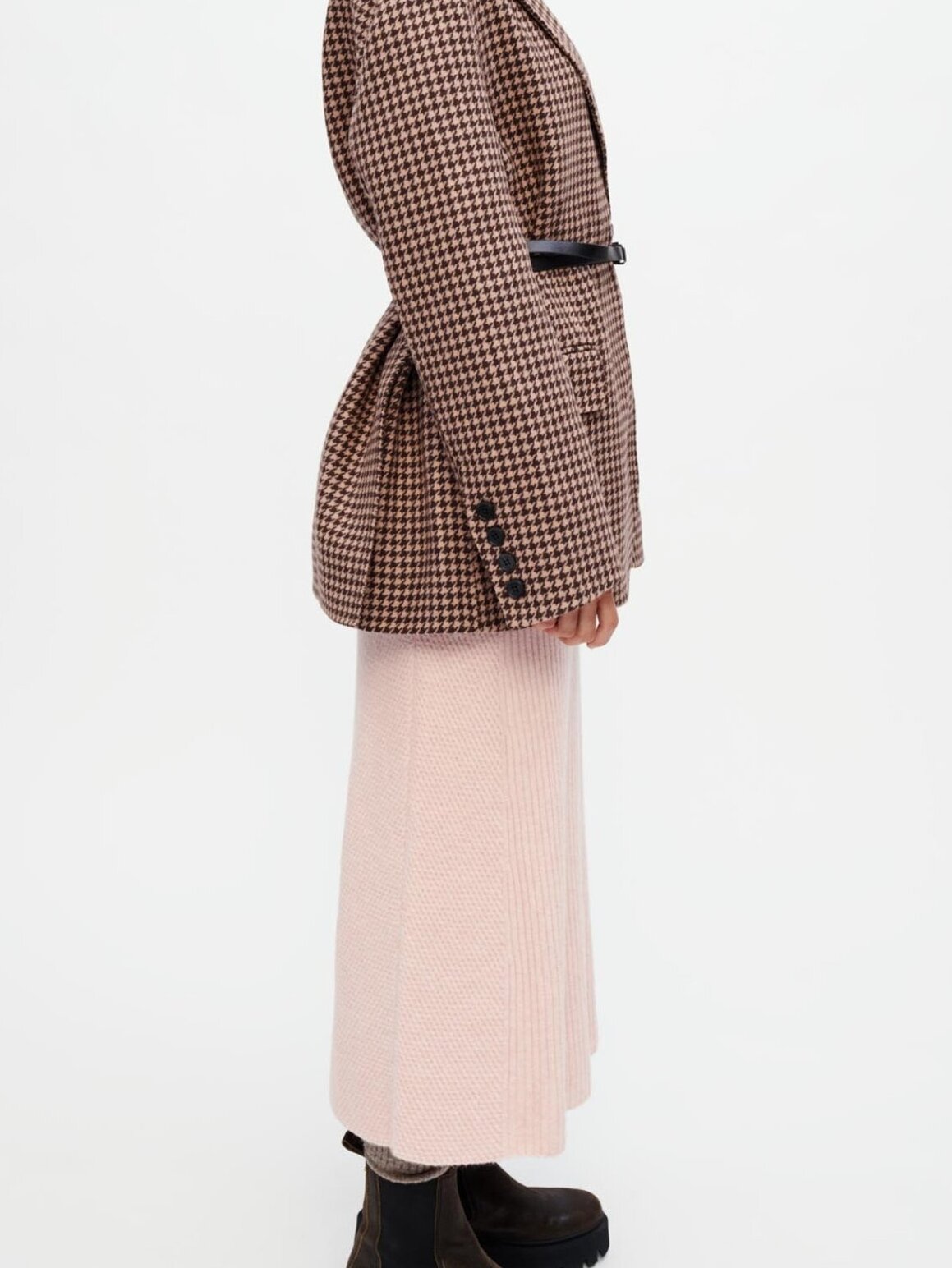 Oversized houndstooth coat Maje second-hand photo 5