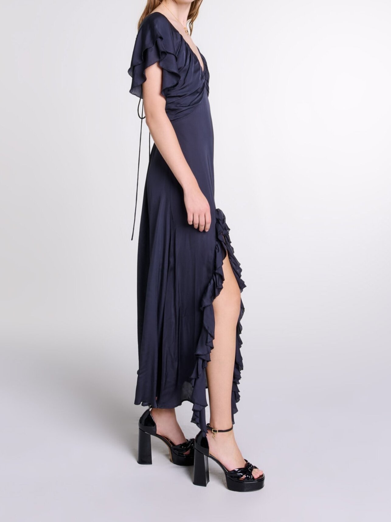 Robe longue dos ouvert Maje seconde main photo 2
