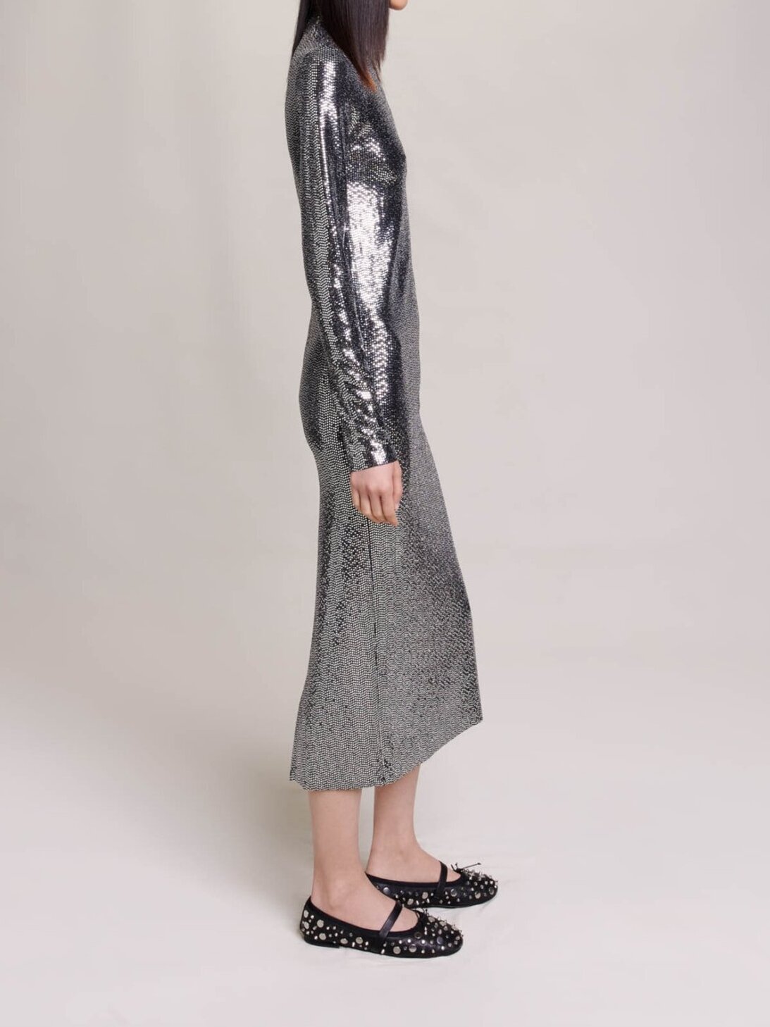 Glitter maxi dress Maje second-hand photo 3