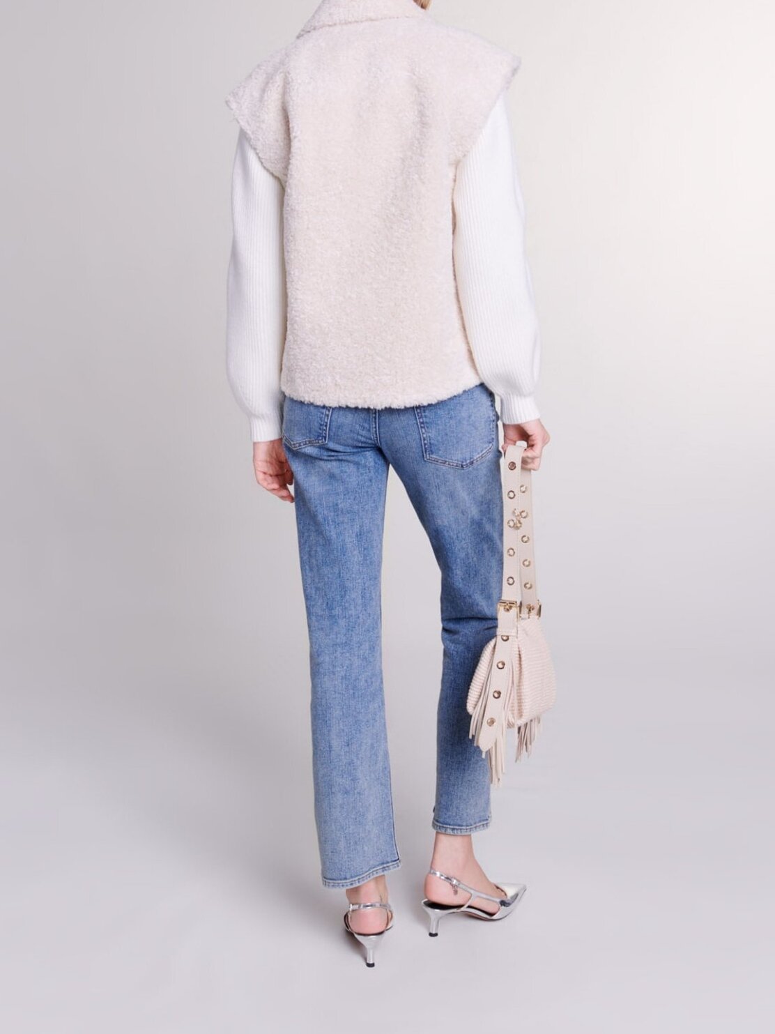 Blouson bi-matière Maje seconde main photo 4