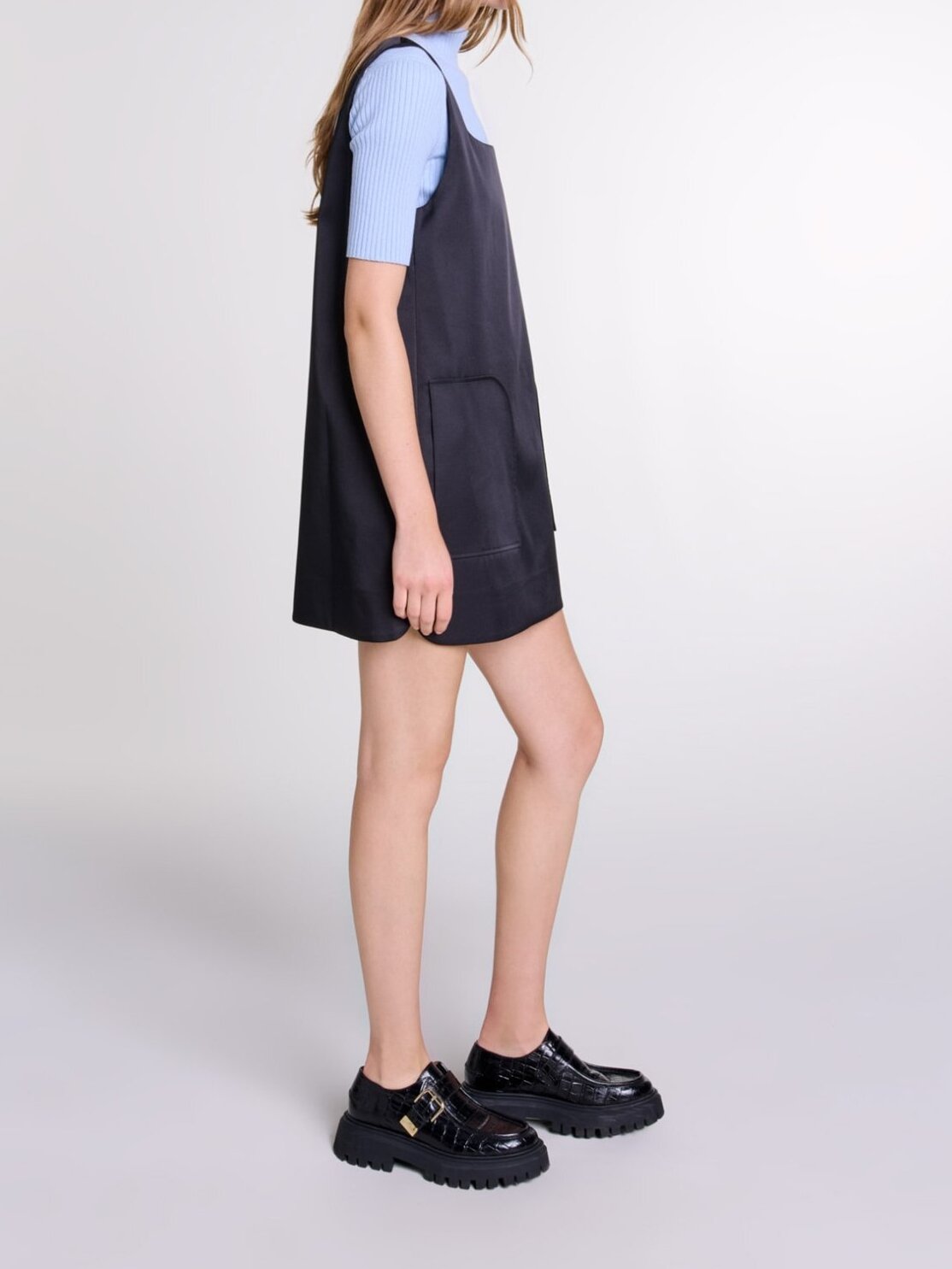 Satin pinafore dress Maje second-hand photo 2