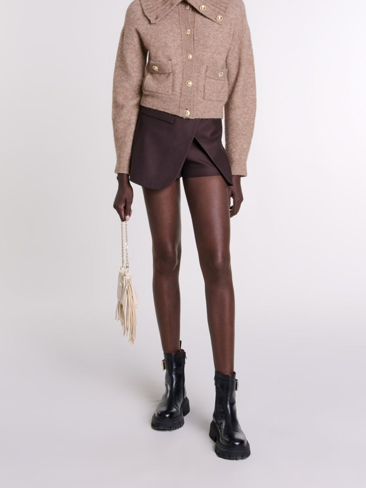 Wool-blend cardigan Maje second-hand photo 3
