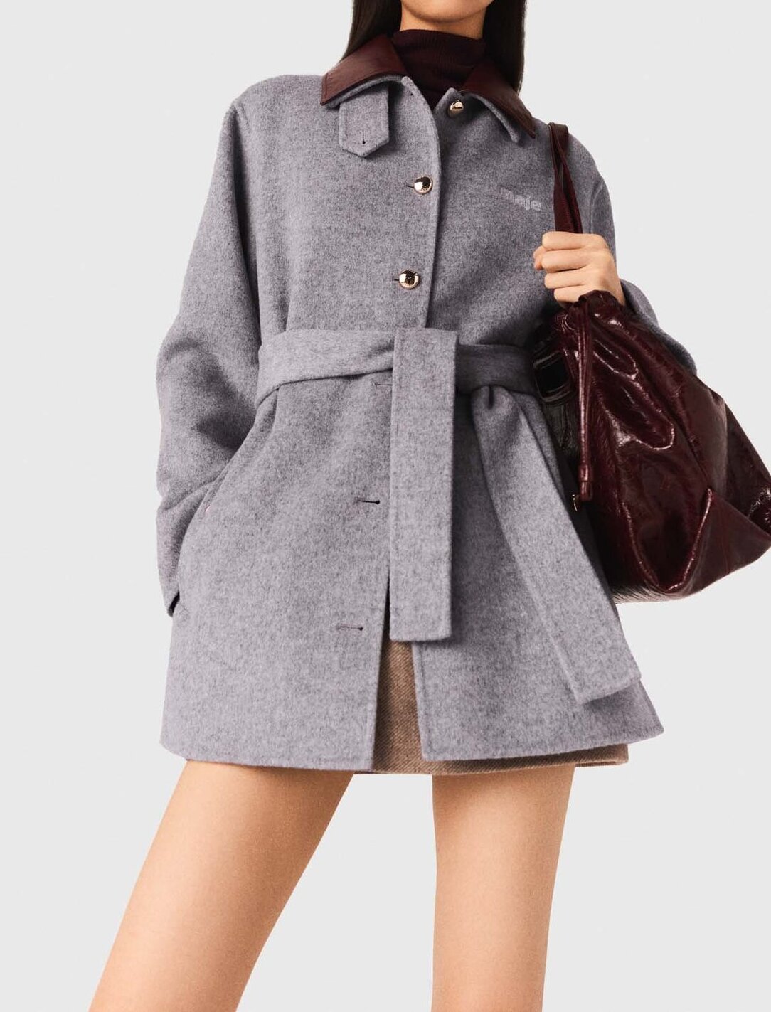 Manteau en laine Maje seconde main photo 2