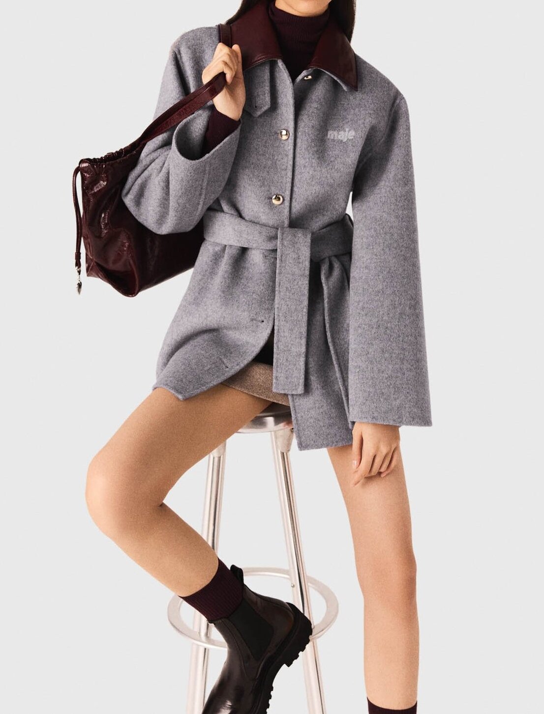 Manteau en laine Maje seconde main photo 5