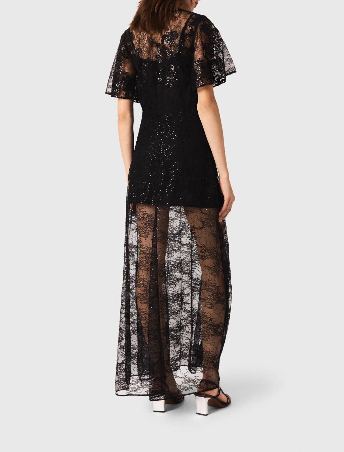 Robe longue en dentelle Maje seconde main photo 3