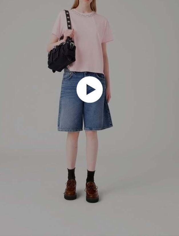 Short-sleeve jewel neck T-shirt Maje second-hand photo 3