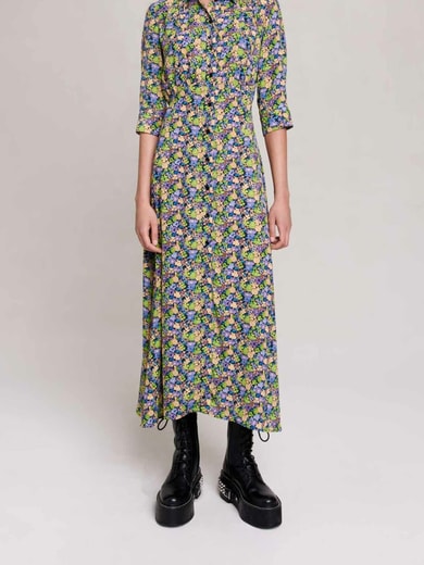 Robe longue fleurie Maje seconde main photo 2