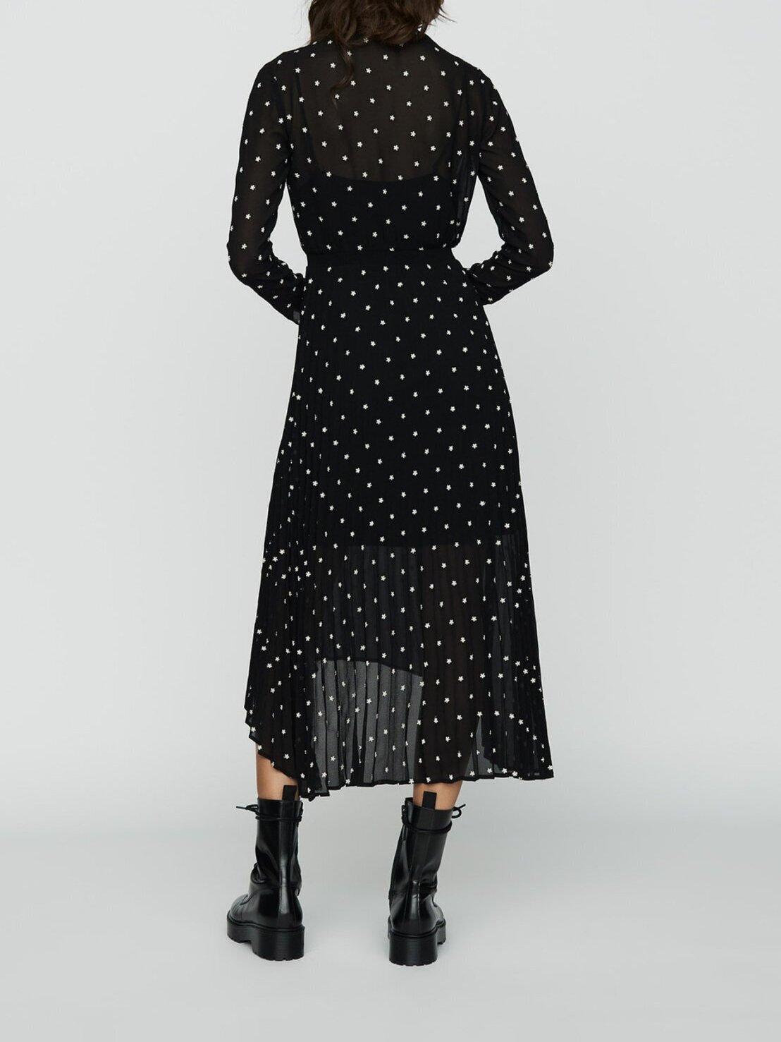 Pleated embroidered dress Maje second-hand photo 4