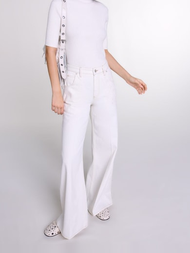 Jean large taille haute brodé Maje seconde main photo 2